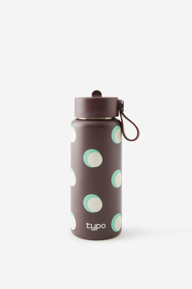 On The Move 350Ml Sipper Top, ESPRESSO POLKA