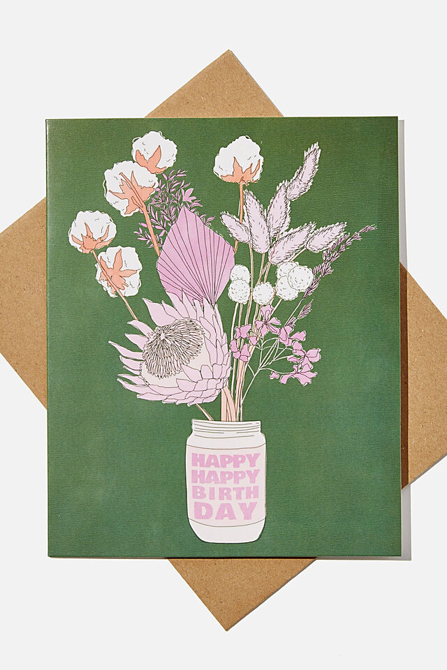 Nice Birthday Card, RG AUS NATIVE FLORALS