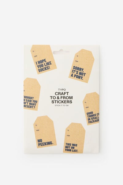 Premium To & From Stickers, CRAFT GIFT STICKERS