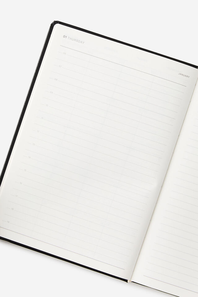 2026 A5 Daily Hard Metro Diary, Black