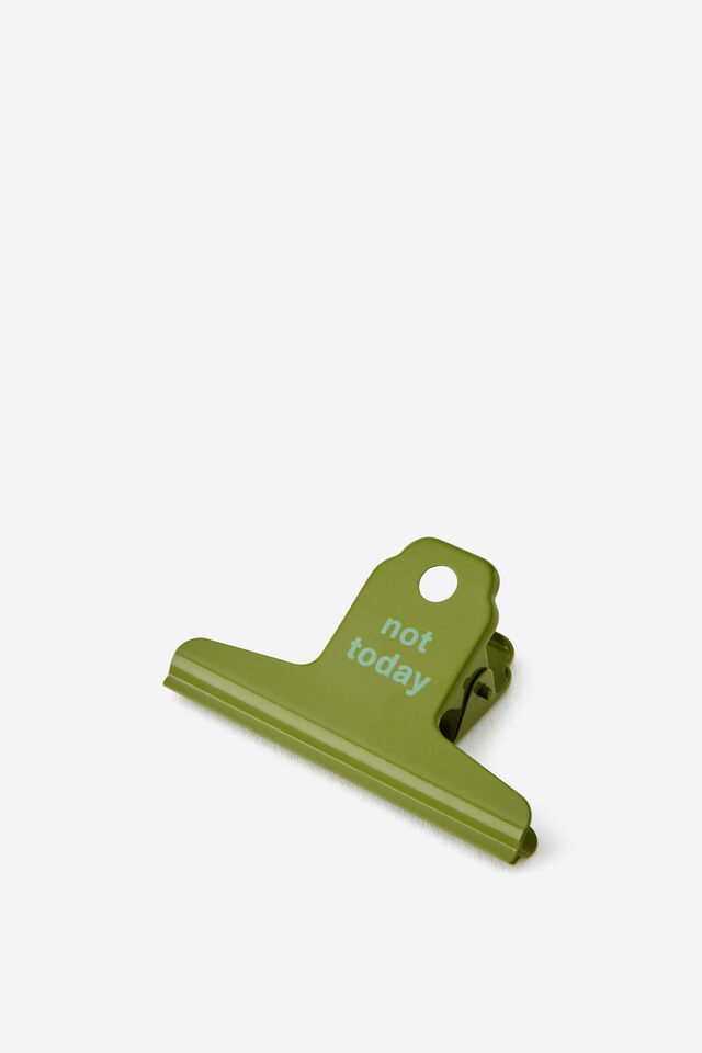 Metal Clippy Clip, OLIVE MOSS