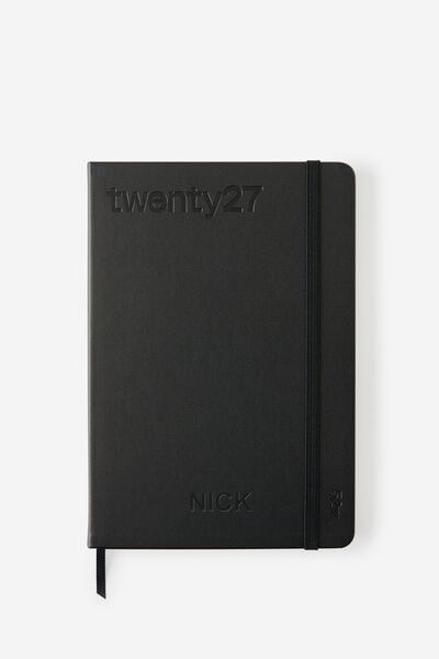 Personalised 2027 A5 Weekly On Schedule Diary, BLACK