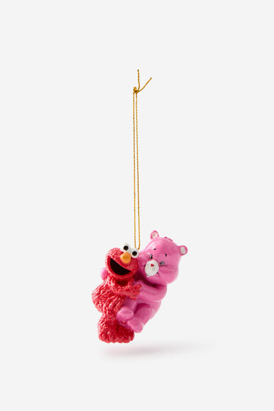 Collab Resin Christmas Ornament, LCN SS X CB ELMO X RAINBOW BEAR