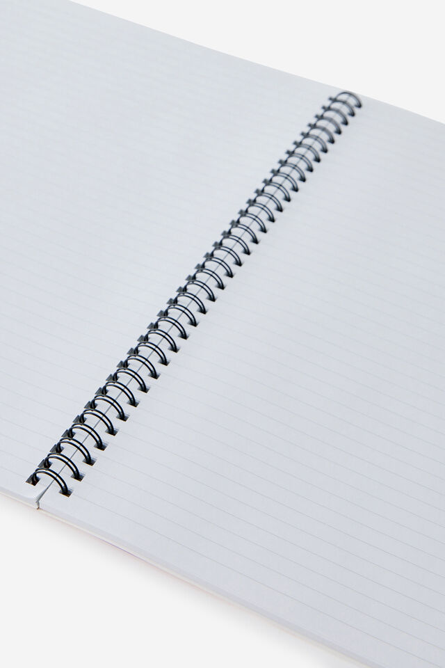 A4 Spiral Notebook, STRAWBERRY MILK GEO