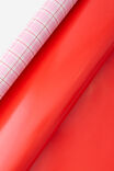 Premium Wrapping Paper Roll, BLOSSOM PINK GINGHAM RED DOUBLE SIDED - alternate image 3