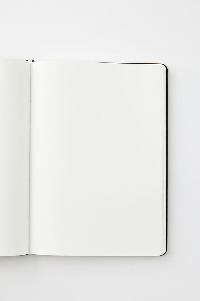 B5 Hard Cover Plain Notebook, BLACK