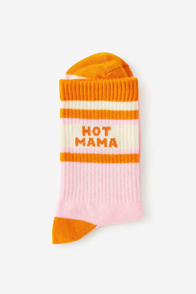 Mid Crew Relative Energy Socks, HOT MAMA
