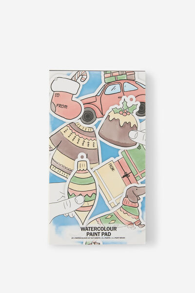 Mini Watercolour Paint Pad 2.0, TRADITIONAL CHRISTMAS