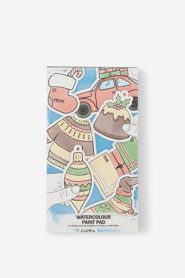 Mini Watercolour Paint Pad 2.0, TRADITIONAL CHRISTMAS
