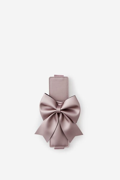 Novelty Notebook Pen Pouch, METALIC LILAC BOW