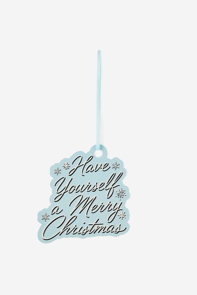 Oversized Die Cut Gift Tag Pack, MERRY CHRISTMAS SNOWFLAKE