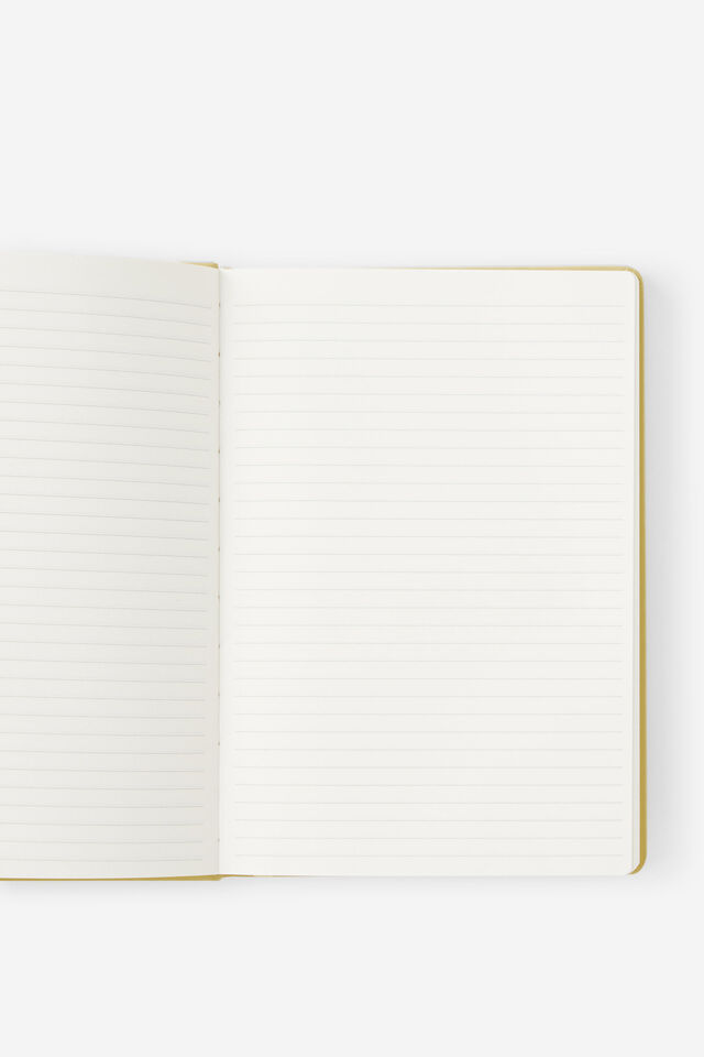 Personalised Metro A5 Hard Lined Notebook, Limoncello