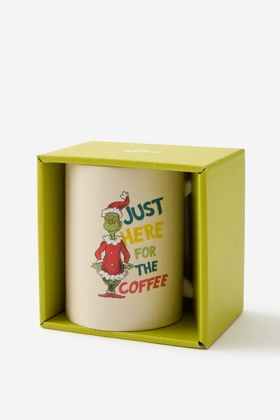 Daily Dose Mug, LCN DRS GRINCH HERE FOR THE COFFEE