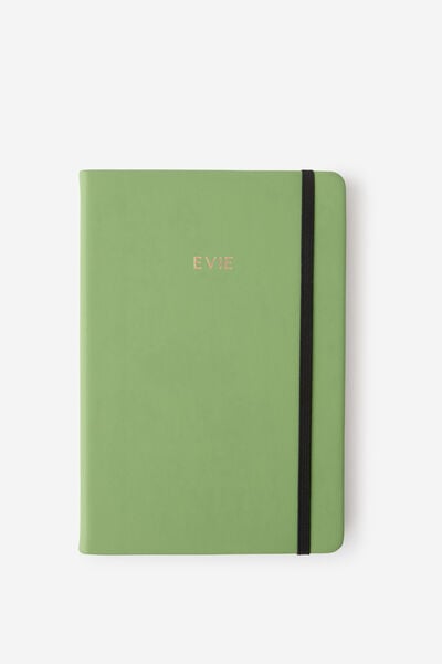 Personalised A5 Buffalo Journal, MATCHA GREEN SM