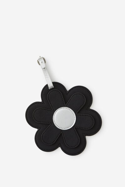 Shaped Luggage Tag, DAISY/BLACK