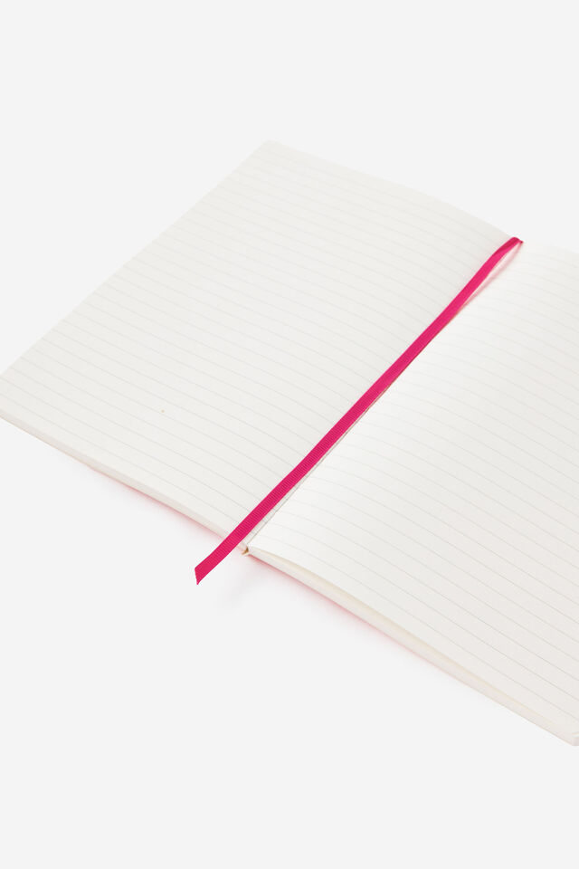 Personalised A5 Soft Cover Lined Notebook, STRAWBERRY MILK DITSY CHERRIES