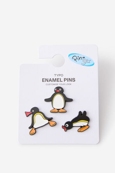Collab Enamel Pins 3Pack, LCN MAT/PINGU