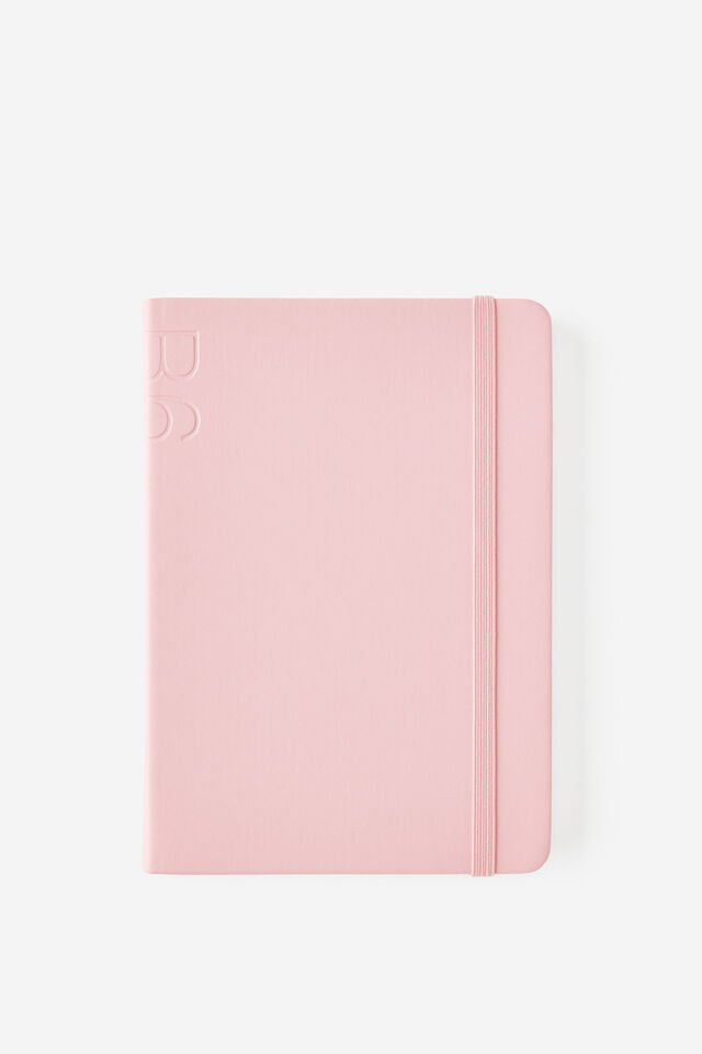 B6 Hard Cover Lined Notebook, STRAWBERRY MILK