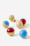 Wooden Bocce Game, BLUE SKIES LEMON STRIPE - alternate image 2