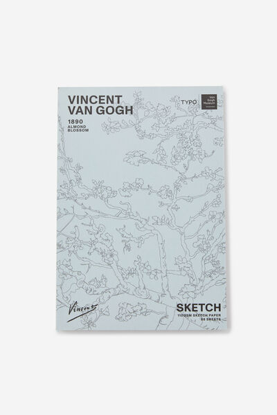 Premium A5 Stitch Bound Sketchbook, LCN VAN GOGH FLOWERS