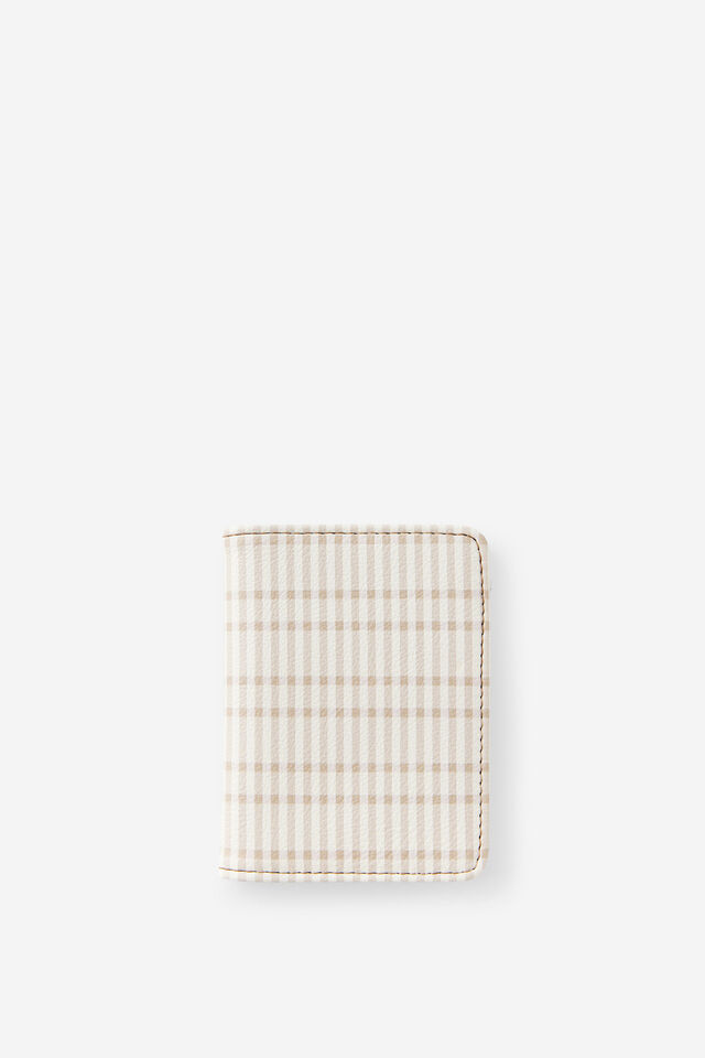 Card Wallet, NATURAL CHECK