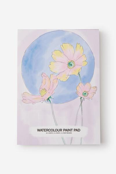 Large Watercolour Paint Pad, NATIVE FLORALS