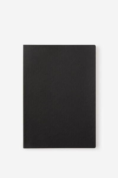 Metro B5 Soft Plain Notebook, Black