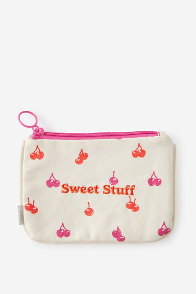 Novelty Pencil Pouch, DITSY CHERRIES SWEET STUFF
