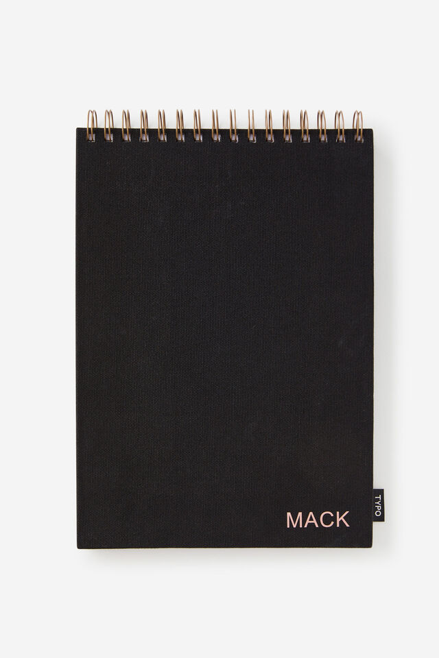 Personalised A4 Spiral Sketch Book, BLACK
