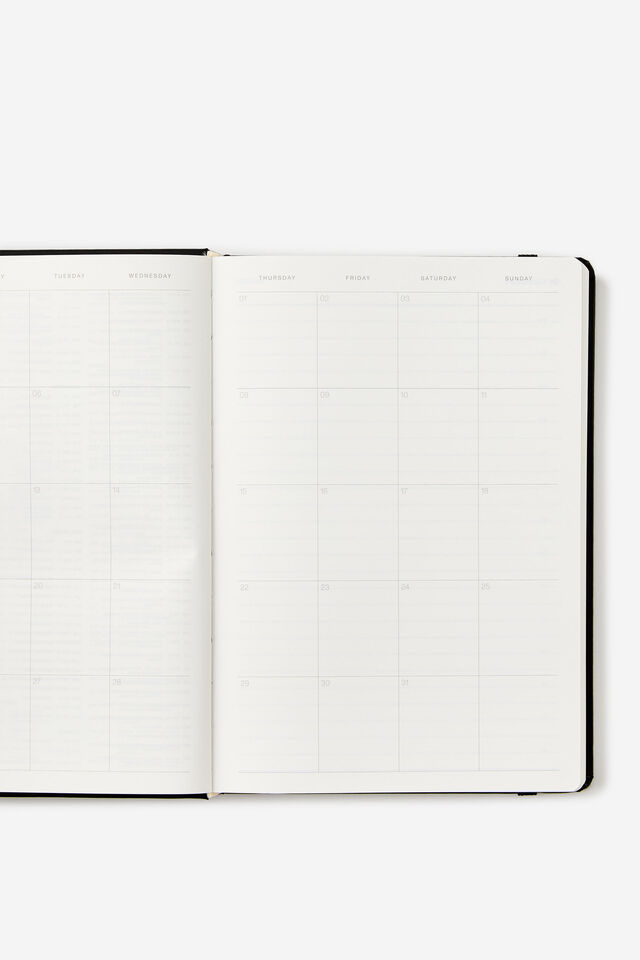 2026 A5 Daily Hard Metro Diary, Black