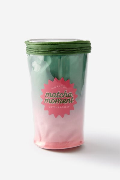 Premium Novelty Shaped Pencil Case, MATCHA