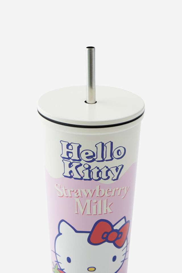 Collab Metal Smoothie Cup, LCN SAN HELLO KITTY STRAWBERRY MILK