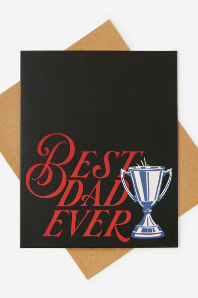 Fathers Day Card 2026, BEST DAD EVER BLACK