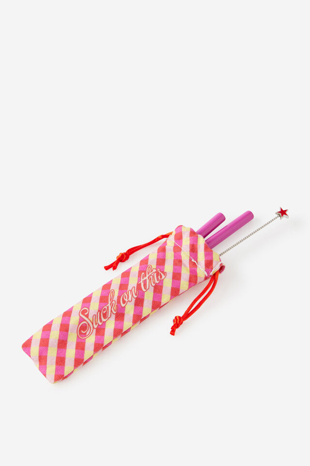 Metal Cocktail Straws Set Of 3, POSIE