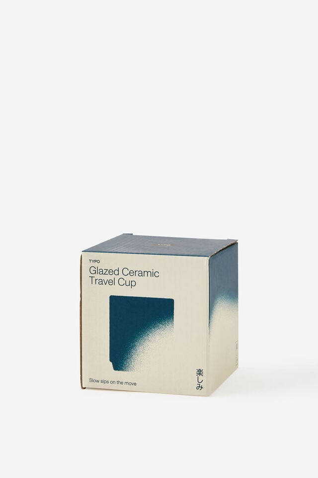 Glazed Ceramic Travel Cup Short, NORTH SEA