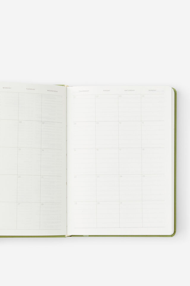 Personalisation 2026 B6 Daily Hard Metro Diary, Little Treats Bay Leaf