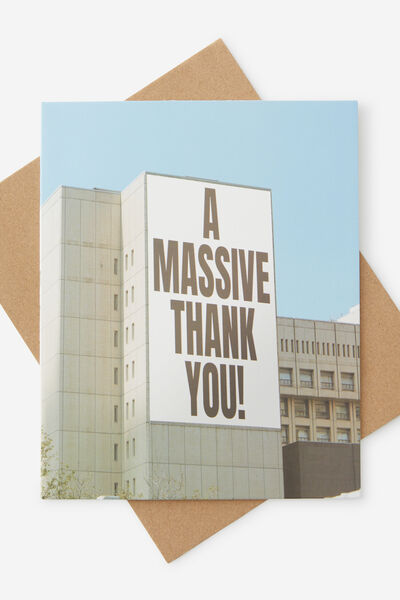 Thank You Card, A MASSIVE THANK YOU
