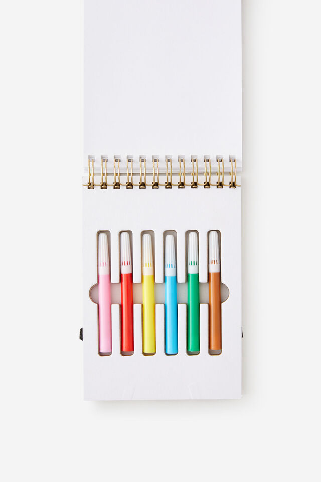 Colour In Sticker Book, TINY WORLDS