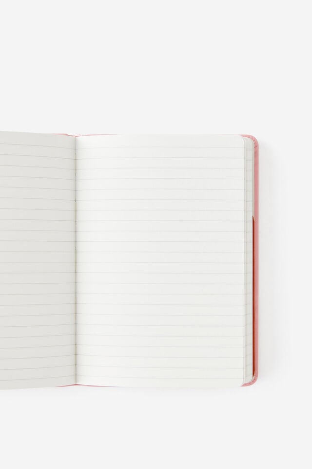 B6 Hard Cover Lined Notebook, STRAWBERRY MILK