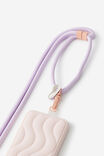 Active Rope Phone Lanyard, PASTEL LAVENDER / PEACH - alternate image 2