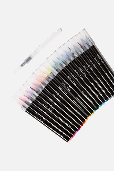 Watercolour Brush Pen 20Pk, MULTI