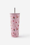 Collab Metal Smoothie Cup, LCN SSC STRAWBERRY SHORTCAKE PATTERN - alternate image 2