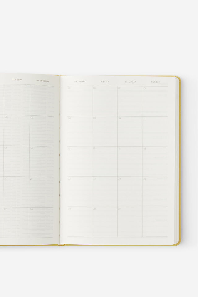 Personalised 2026 A5 Weekly Hard Metro Diary, Limoncello