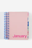 2027 A5 Daily Bright Days Diary, LAVA RED COLOUR BLOCK - example image 2