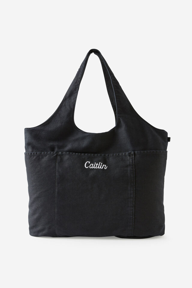Personalised Loft Wellness Tote, BLACK