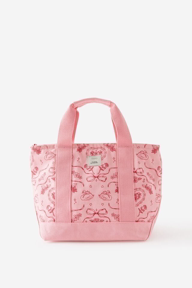 Campus Lunch Tote, VINTAGE LACE / STRAWBERRY MILK