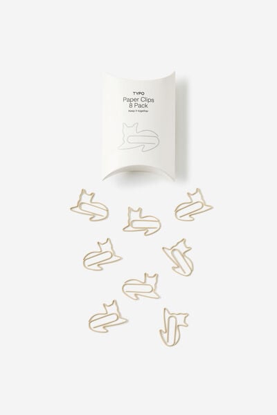 Shaped Paper Clips 8Pk, CATS RIVER GUM