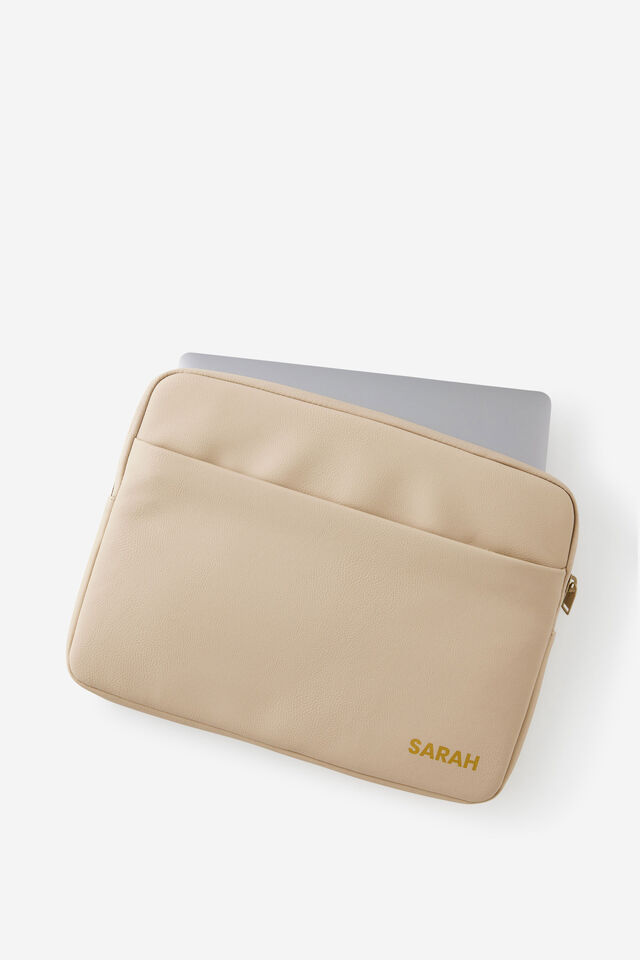 Personalised Pro 14 Inch Laptop Case, CHAI LATTE