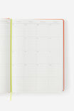 2027 A4 Daily On Schedule Diary, LAVA RED/WASABI - example image 3