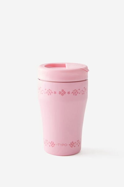 Loft Commuter Cup 350Ml, BOW DITSY STRIPE /STRAWBERRY MILK